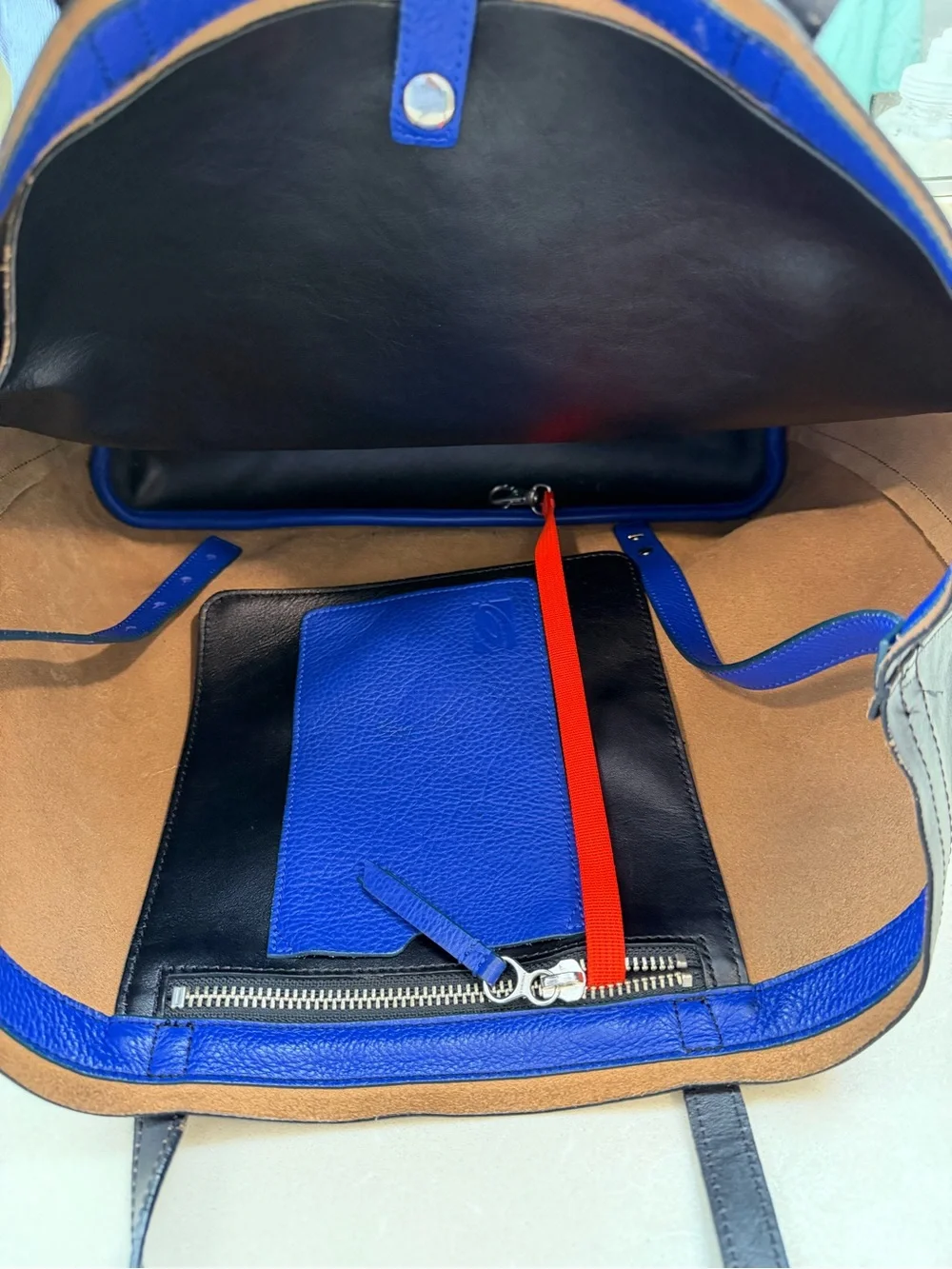 Timbuk2 Black Leather Tote Bag